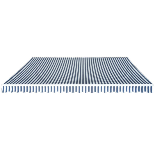 Toldo dobrável manual 500 cm azul e branco