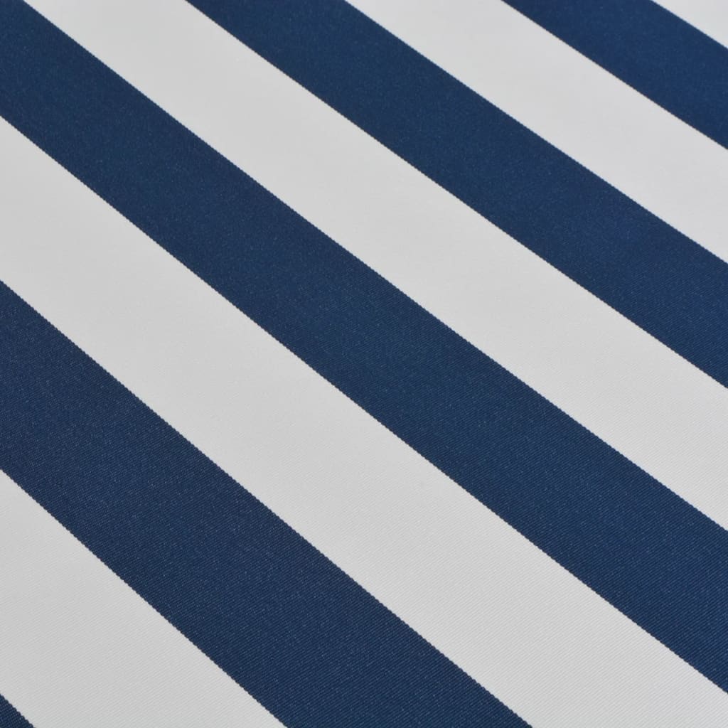 Toldo dobrável manual 500 cm azul e branco