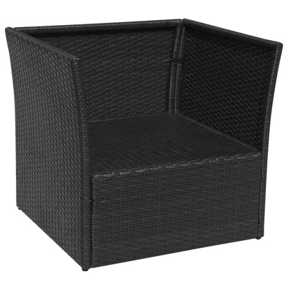 Cadeira de jardim com banco vime preto