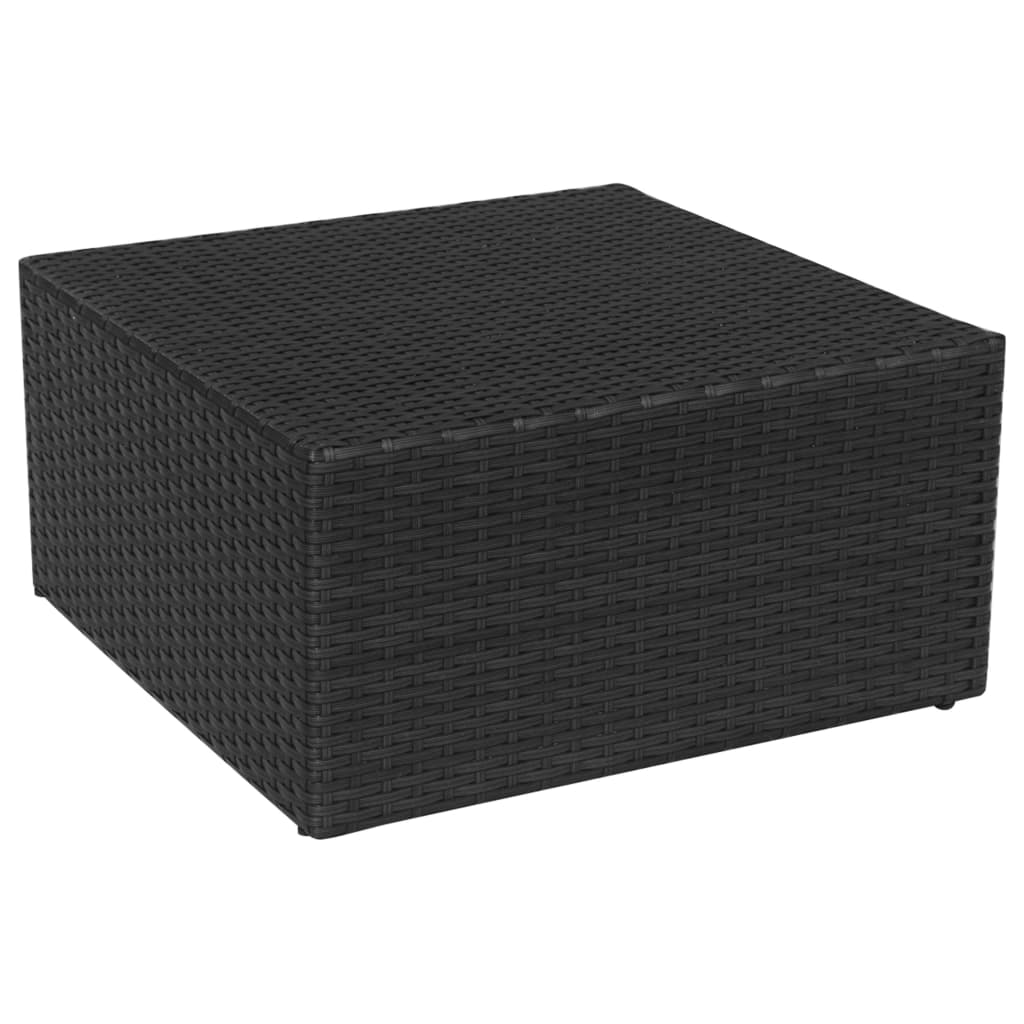 Cadeira de jardim com banco vime preto