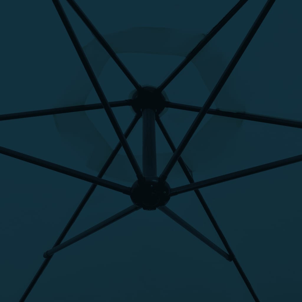 Guarda-sol de jardim cantilever 3 m azul