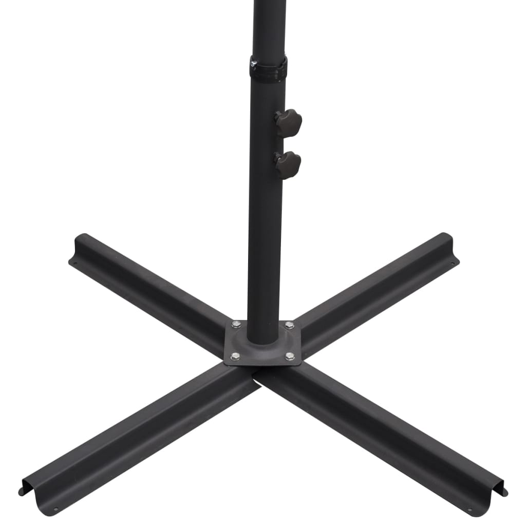 Guarda-sol de jardim cantilever 3 m branco areia