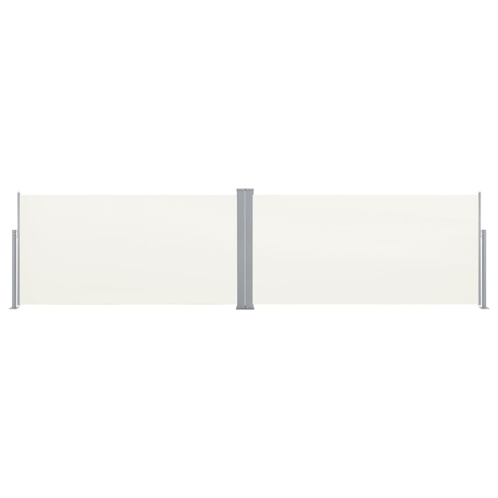 Toldo lateral retrátil, 160 x 600 cm, creme