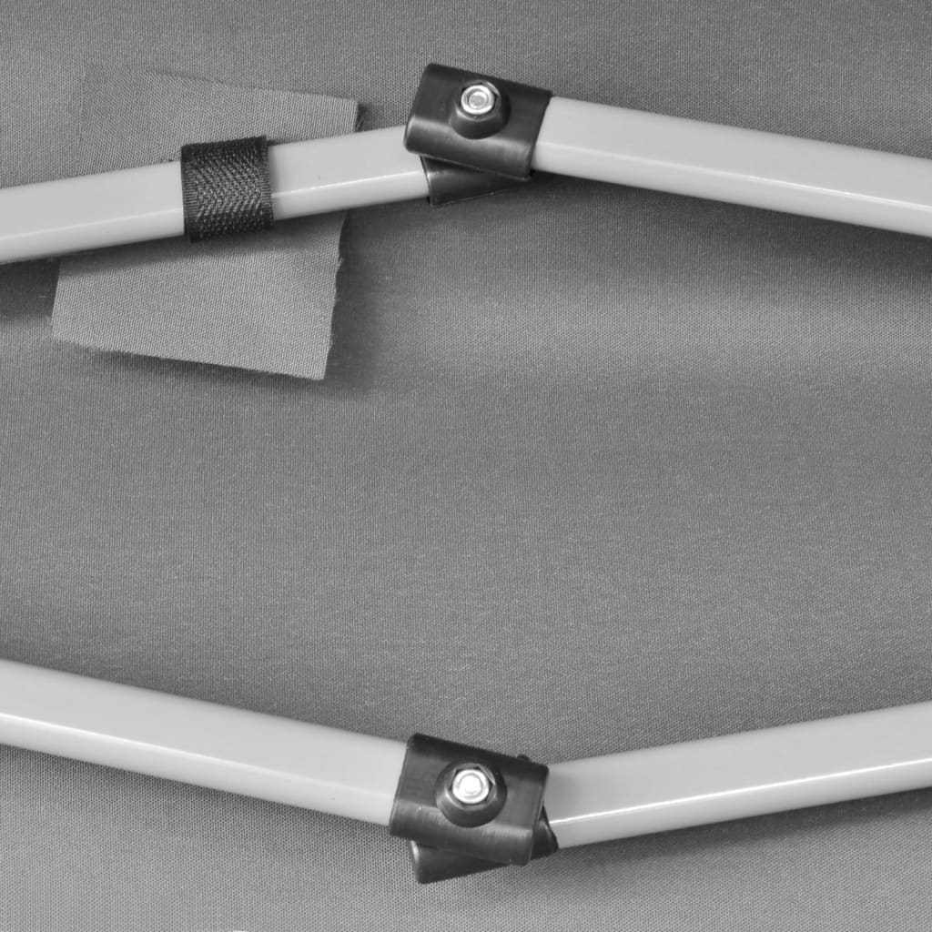 Tenda festas pop-up dobrável hexagonal cinzento 3,6x3,1 m