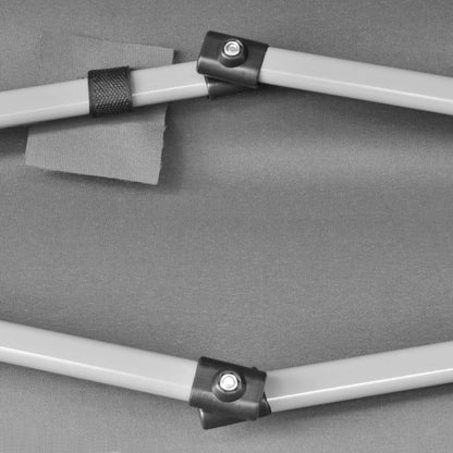 Tenda festas pop-up dobrável hexagonal cinzento 3,6x3,1 m