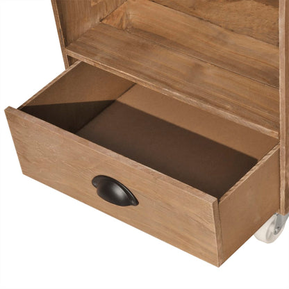 Mesa de cabeceira madeira sólida castanho