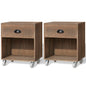 Mesas de cabeceira 2 pcs madeira sólida castanho