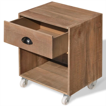 Mesas de cabeceira 2 pcs madeira sólida castanho