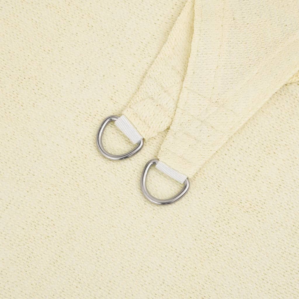 Guarda-sol HDPE triangular 3,6x3,6x3,6 m creme