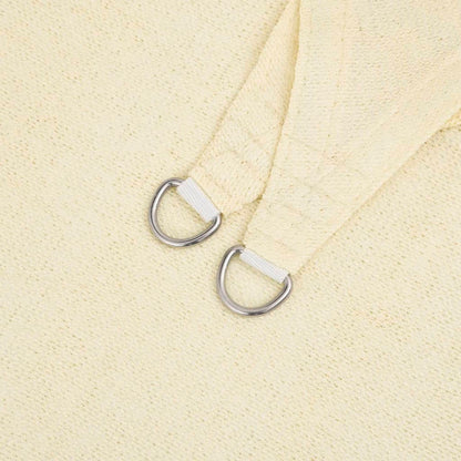 Guarda-sol HDPE triangular 3,6x3,6x3,6 m creme