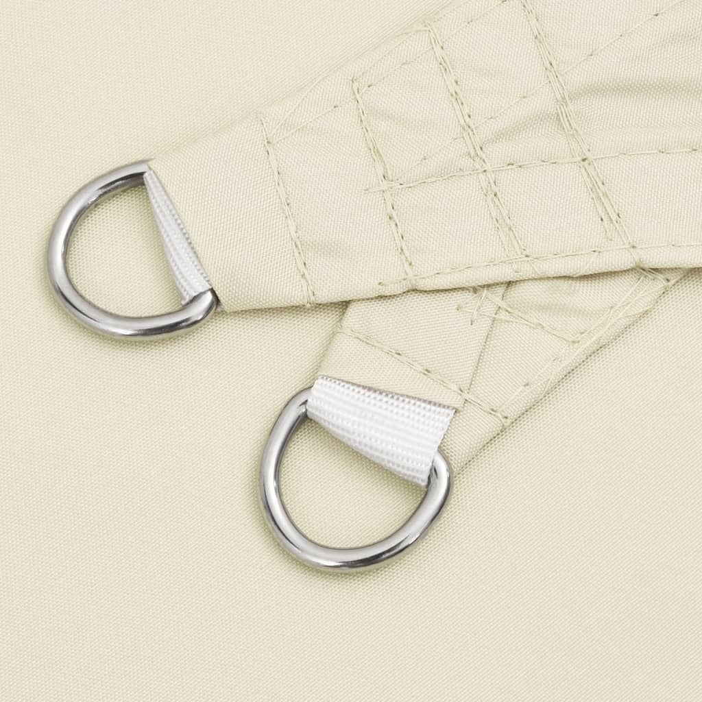 Guarda-sol em tecido Oxford triangular 5x5x5 m creme