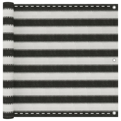 Tela varanda HDPE 90x400 cm antracite e branco