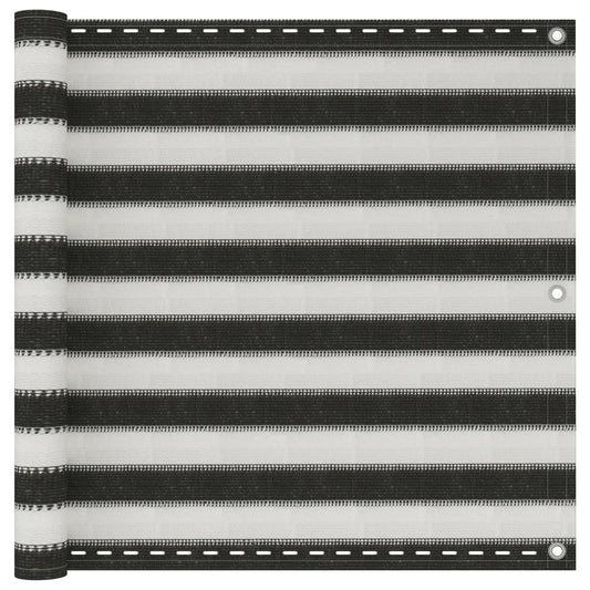 Tela varanda HDPE 90x400 cm antracite e branco