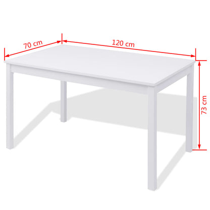 Conjunto de jantar 7 peças, pinho branco