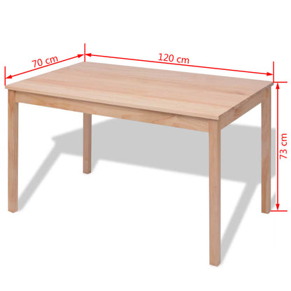 Conjunto de jantar de 7 pçs em pinho