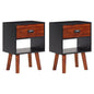Mesas de cabeceira 2 pcs 40x30x57 cm madeira de acácia maciça