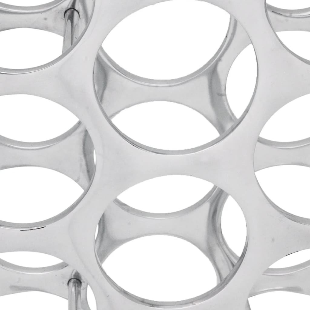 Garrafeira para 27 garrafas de vinho, alumínio prateado