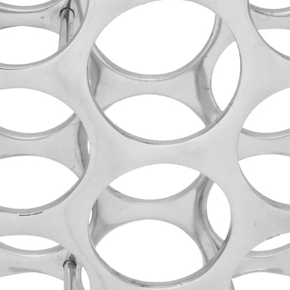 Garrafeira para 27 garrafas de vinho, alumínio prateado