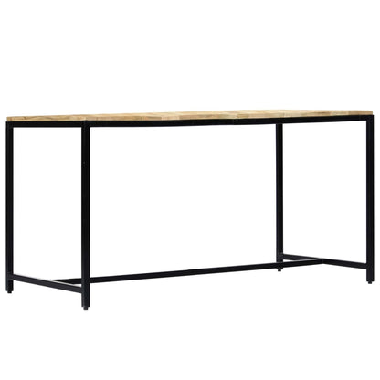 Mesa de jantar 140x70x75 cm madeira de mangueira maciça áspera