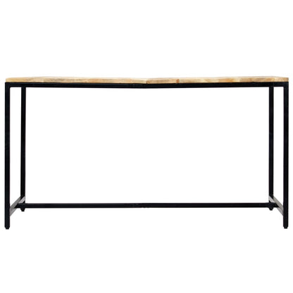 Mesa de jantar 140x70x75 cm madeira de mangueira maciça áspera