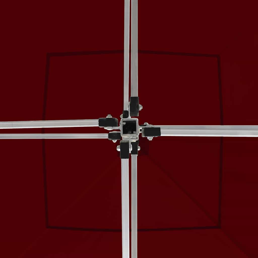 Tenda dobrável prof. c/ paredes alumínio 3x3m vermelho tinto