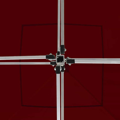 Tenda dobrável prof. c/ paredes alumínio 3x3m vermelho tinto