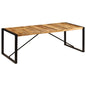 Mesa de jantar madeira de mangueira maciça 220x100x75 cm