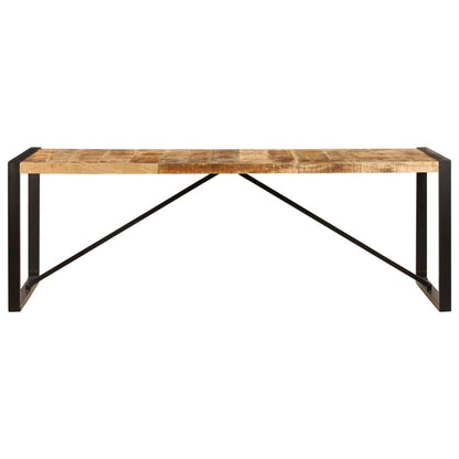 Mesa de jantar madeira de mangueira maciça 220x100x75 cm