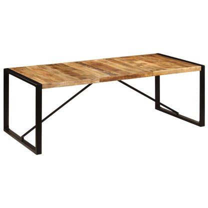 Mesa de jantar madeira de mangueira maciça 220x100x75 cm