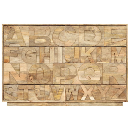 Armário c/ alfabeto e 6 gavetas 120x35x79 cm mangueira maciça