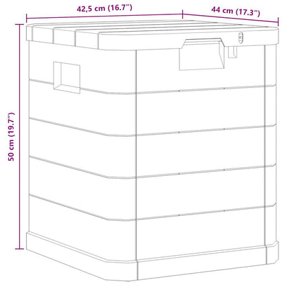 Caixa de arrumação para jardim 90 L cinzento claro