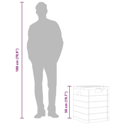 Caixa de arrumação para jardim 90 L cinzento claro