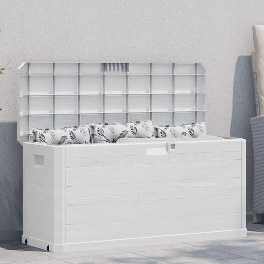 Caixa de arrumação para jardim 280 L cinzento-claro