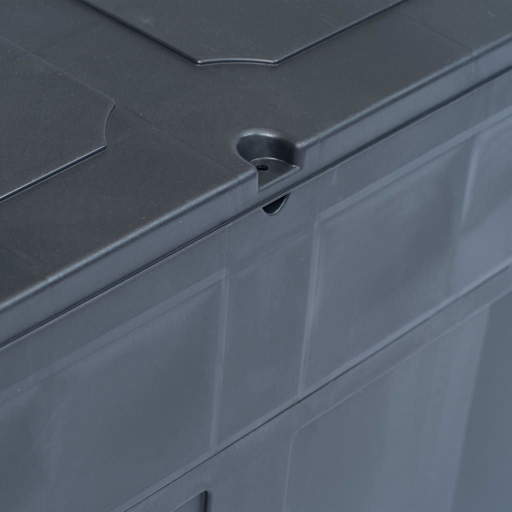 Caixa de arrumação para jardim 320 L preto