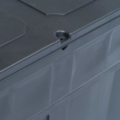 Caixa de arrumação para jardim 320 L preto