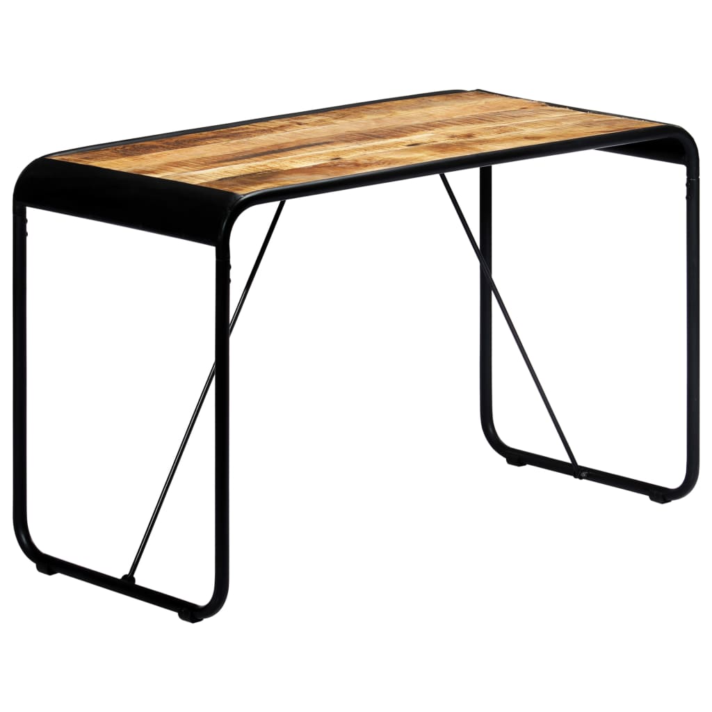 Mesa de jantar 118x60x76 cm madeira de mangueira maciça áspera