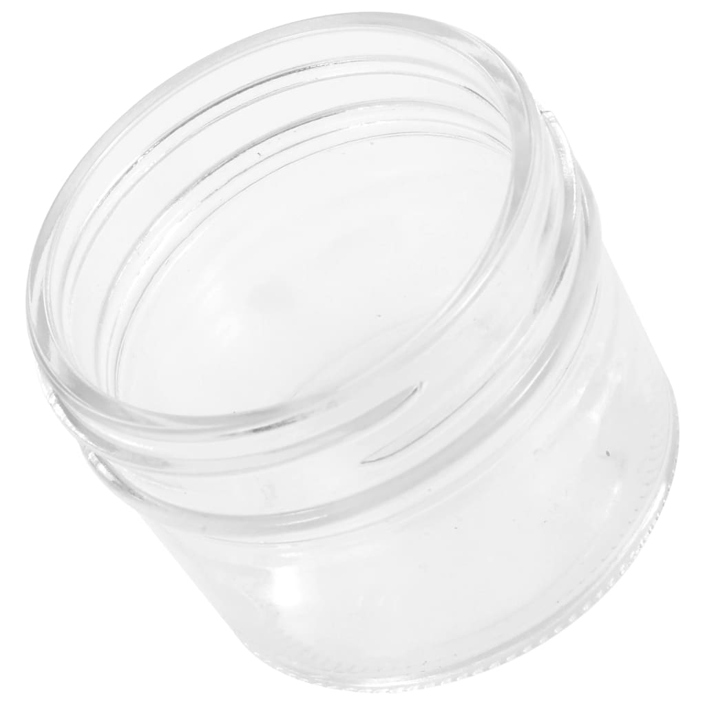 Frascos de vidro com tampas prateadas 48 pcs 110 ml