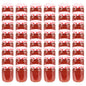 Frascos de vidro com tampas brancas e vermelhas 48 pcs 230 ml