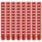 Frascos de vidro com tampas vermelhas 96 pcs 230 ml