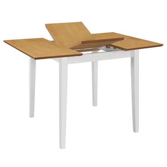 Mesa de jantar extensível (80-120)x80x74 cm MDF branco