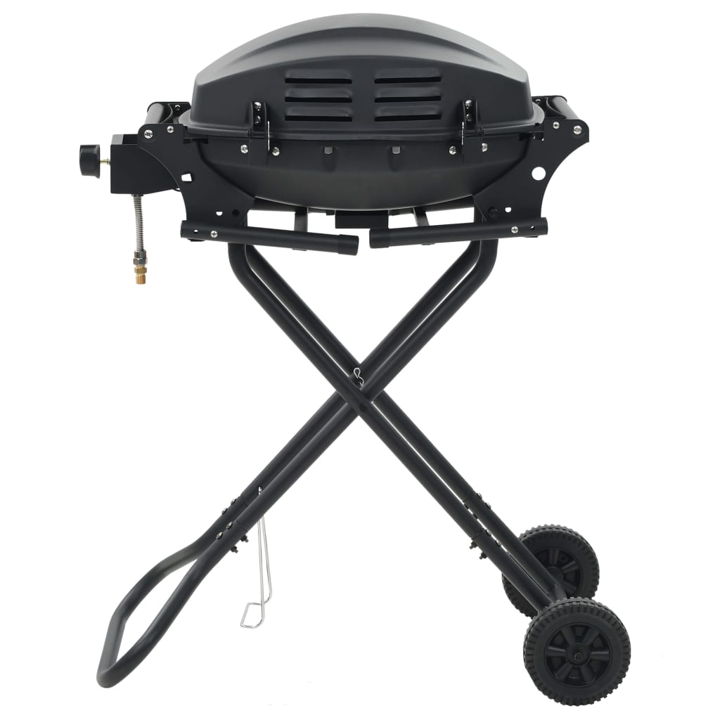 Grelhador/barbecue a gás portátil c/ zona cozinhar preto