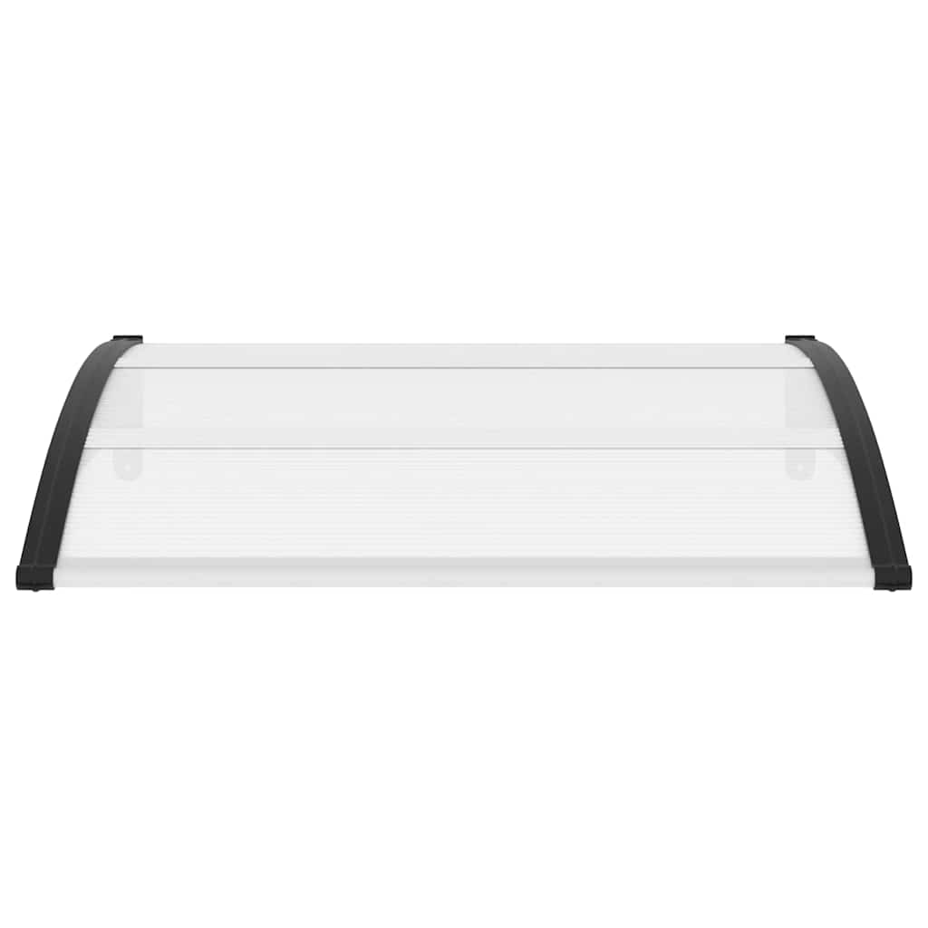 Toldo para porta 120x75 cm PC preto e transparente