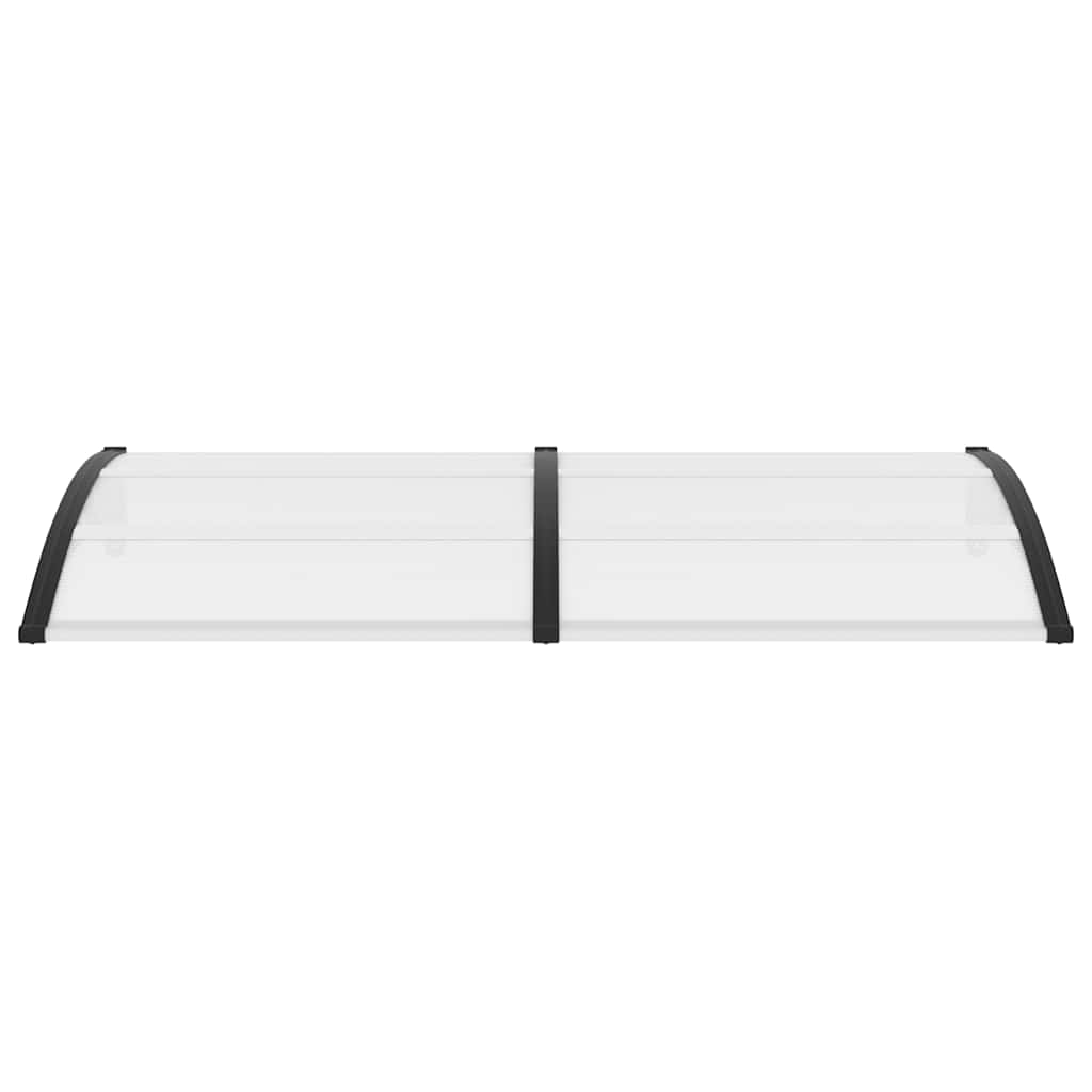 Toldo para porta 200x75 cm PC preto e transparente