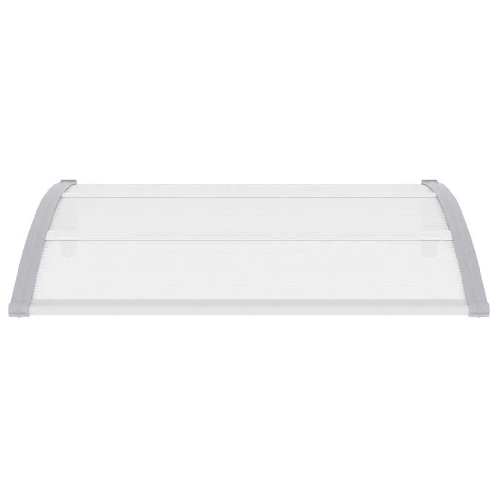 Toldo para porta 120x75 cm PC cinzento e transparente