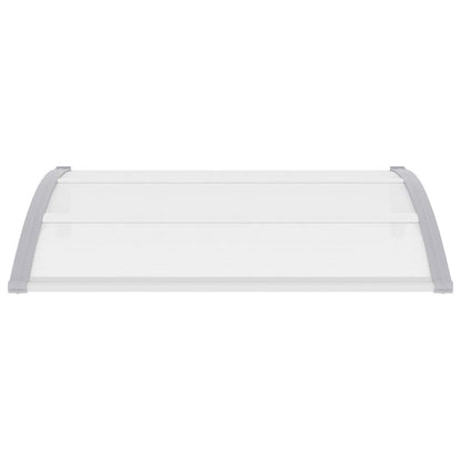 Toldo para porta 120x75 cm PC cinzento e transparente