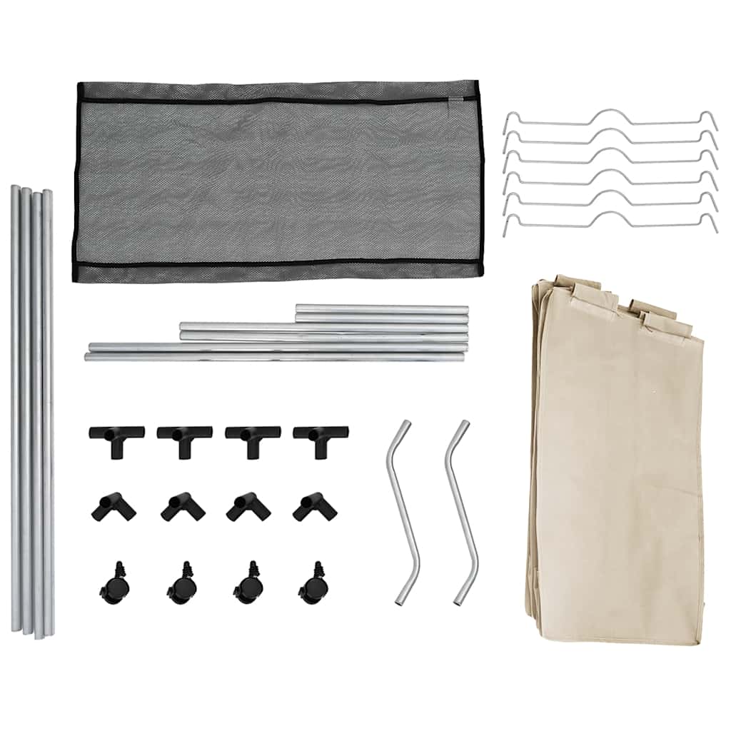 Separador de roupa suja com 3 sacos aço creme