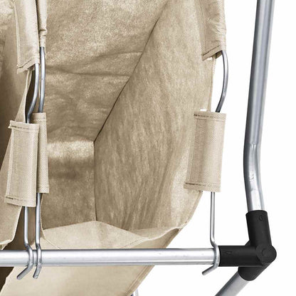 Separador de roupa suja com 4 sacos aço creme