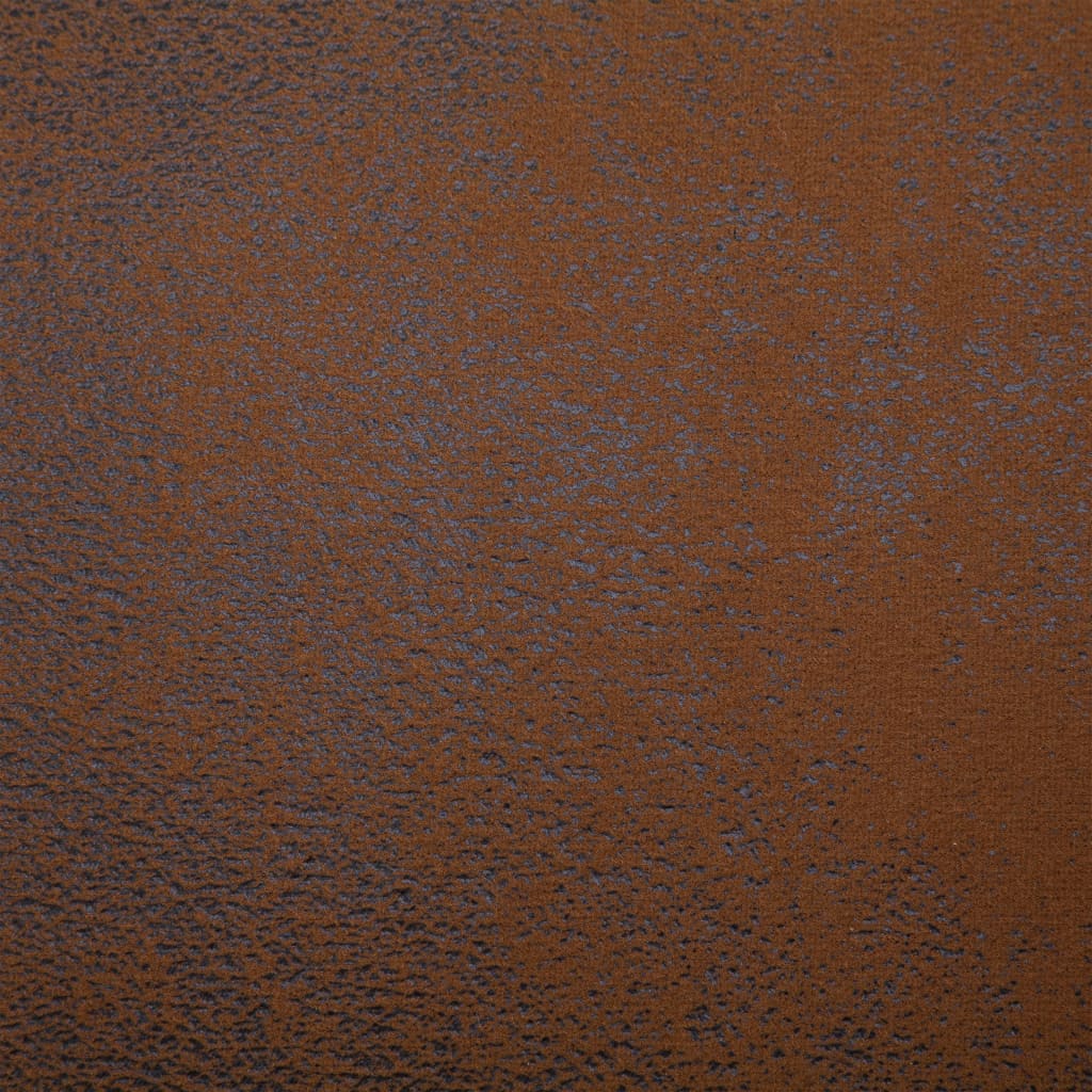 Chaise longue com almofada camurça artificial castanho