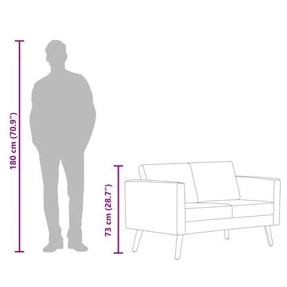 Sofá de 2 lugares tecido cor creme