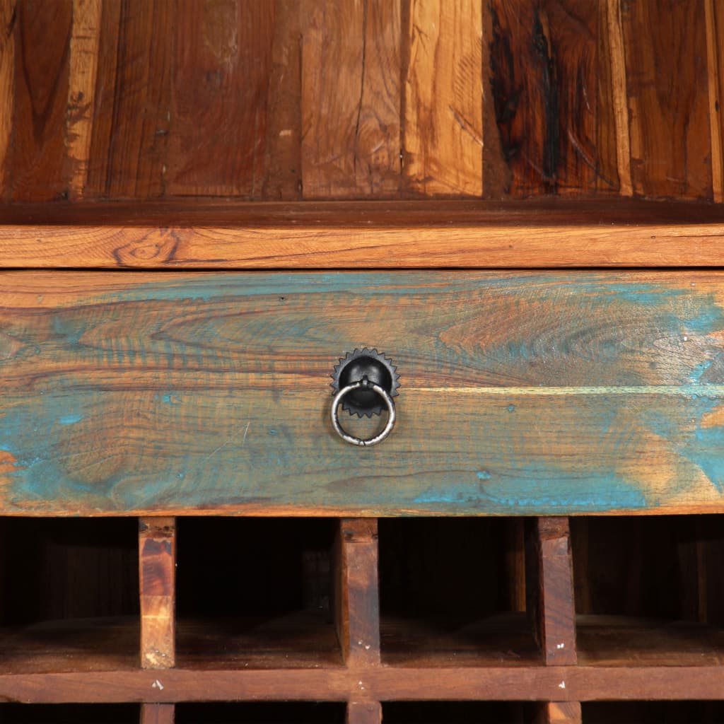 Garrafeira 50x40x180 cm madeira recuperada maciça